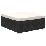 vidaXL 6-delige Loungeset met kussens poly rattan bruin