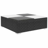 vidaXL 6-delige Loungeset met kussens poly rattan bruin
