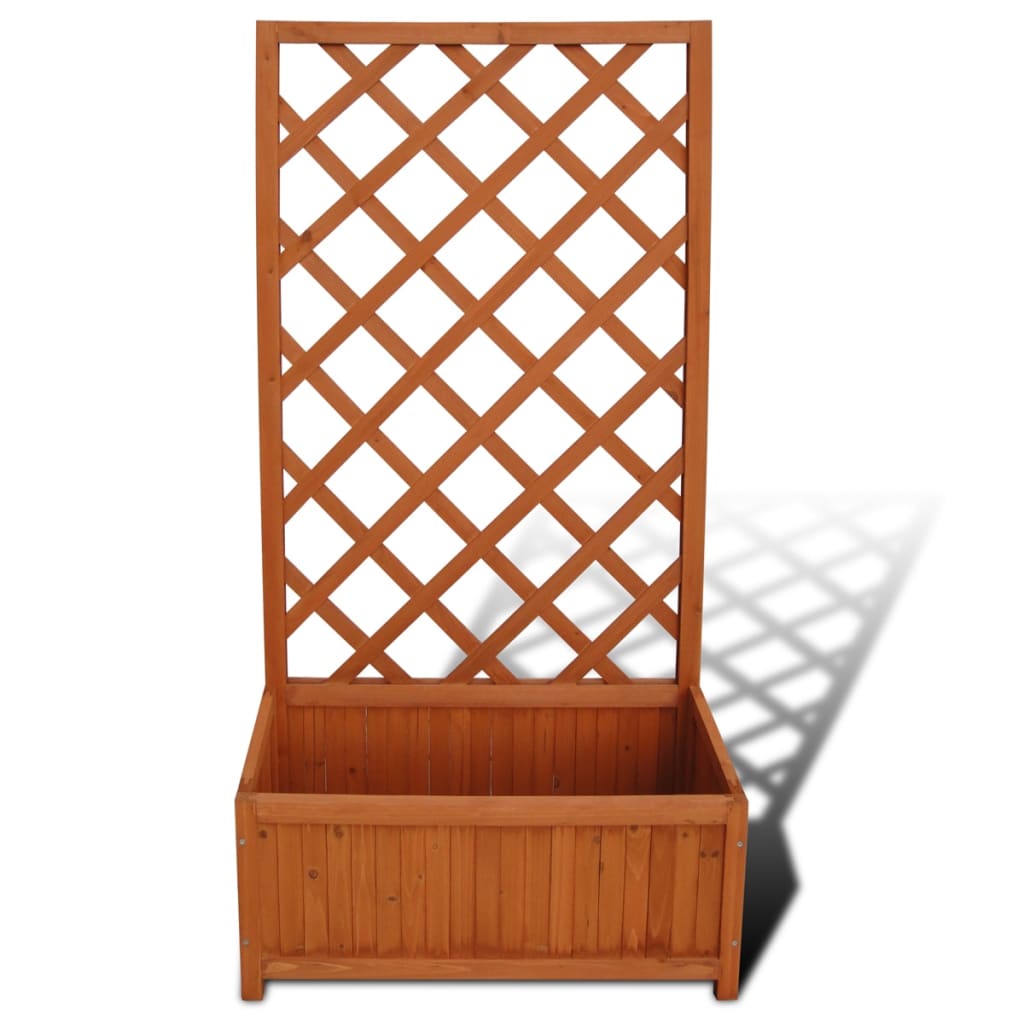vidaXL Plantenbak met klimrek 70x30x135 cm