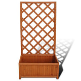 vidaXL Plantenbak met klimrek 70x30x135 cm