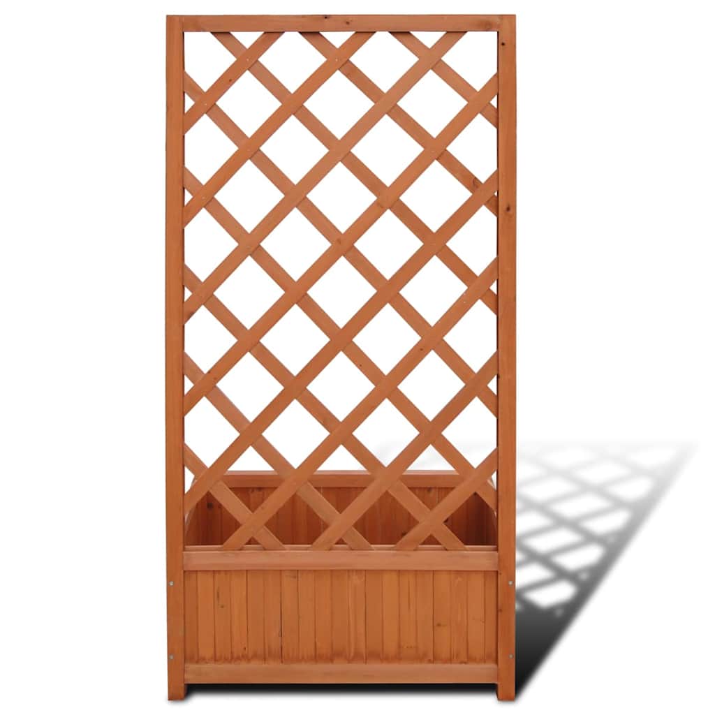 vidaXL Plantenbak met klimrek 70x30x135 cm
