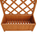 vidaXL Plantenbak met klimrek 70x30x135 cm