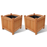 vidaXL Plantenbakken verhoogd 2 st 30x30x30 cm massief vurenhout