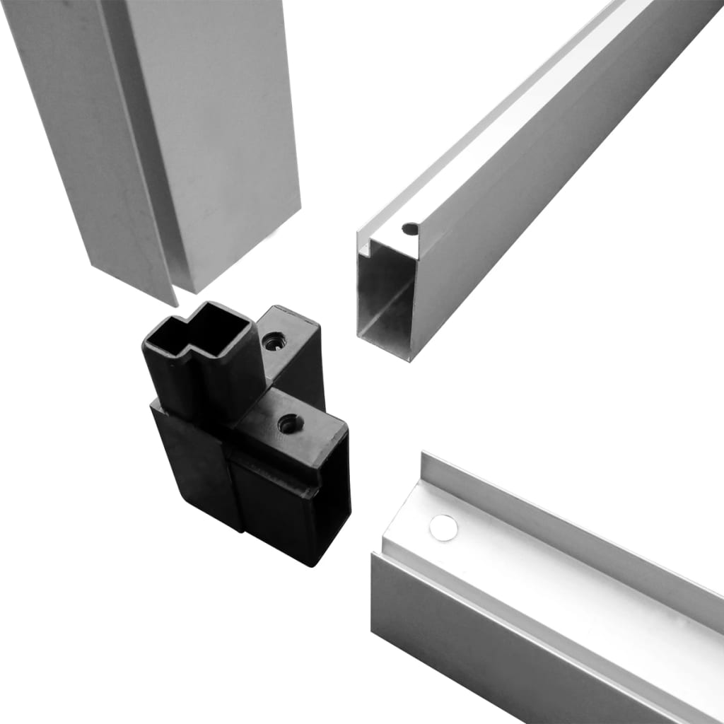 vidaXL Tuinkas met basisframe 4,6 m² versterkt aluminium