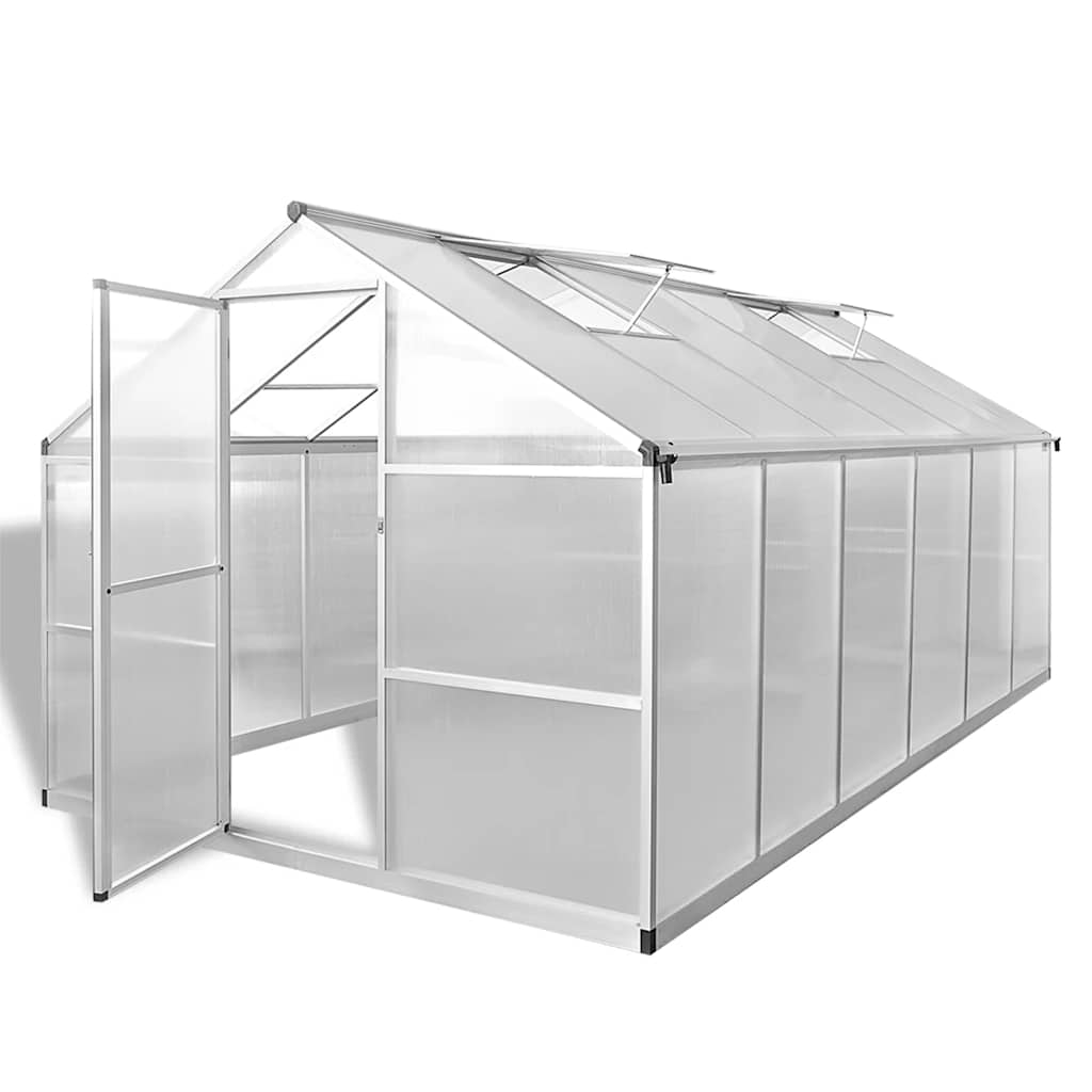 vidaXL Tuinkas met basisframe 4,6 m² versterkt aluminium