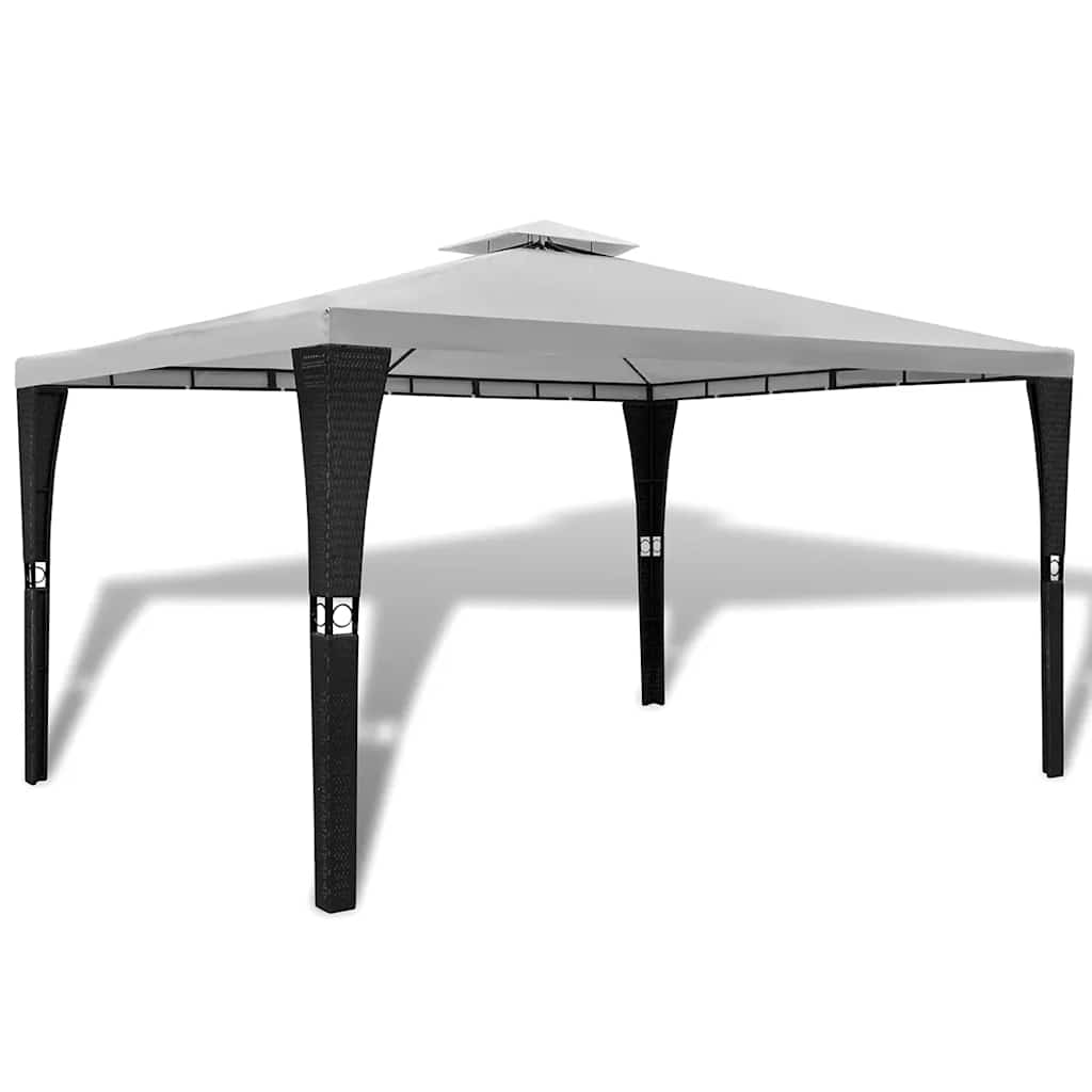 vidaXL Prieel met dak 3x3 m donkergrijs