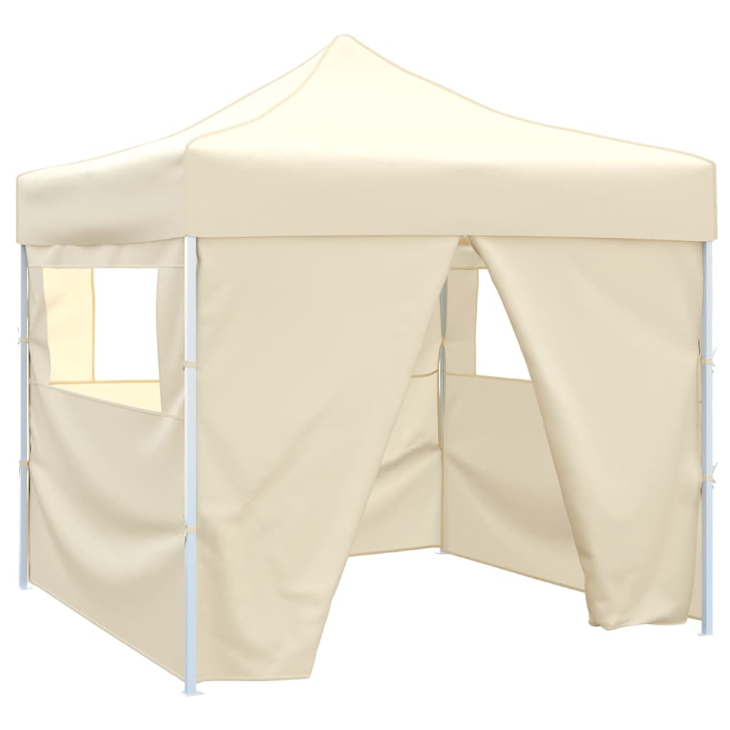 vidaXL Vouwtent met 4 zijwanden 3x3 m crème