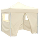 vidaXL Vouwtent met 4 zijwanden 3x3 m crème
