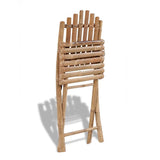vidaXL Tuinstoelen inklapbaar 4 st bamboe