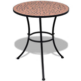 vidaXL Bistrotafel mozaïek Ø50x70 cm keramiek terracottakleurig