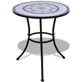vidaXL Bistrotafel mozaïek Ø50x70 cm keramiek terracottakleurig