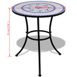 vidaXL Bistrotafel mozaïek Ø50x70 cm keramiek terracottakleurig