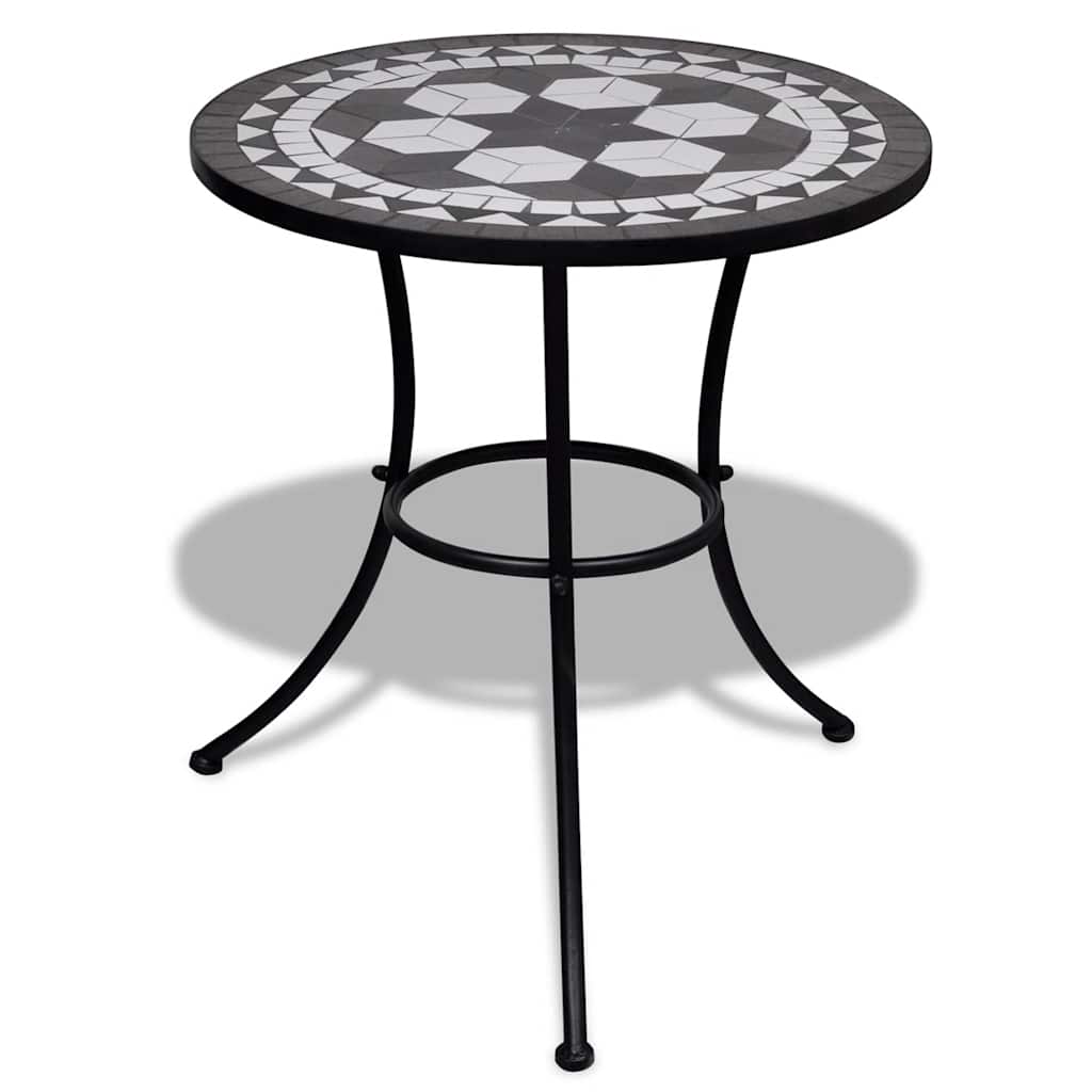 vidaXL Bistrotafel mozaïek Ø50x70 cm keramiek terracottakleurig