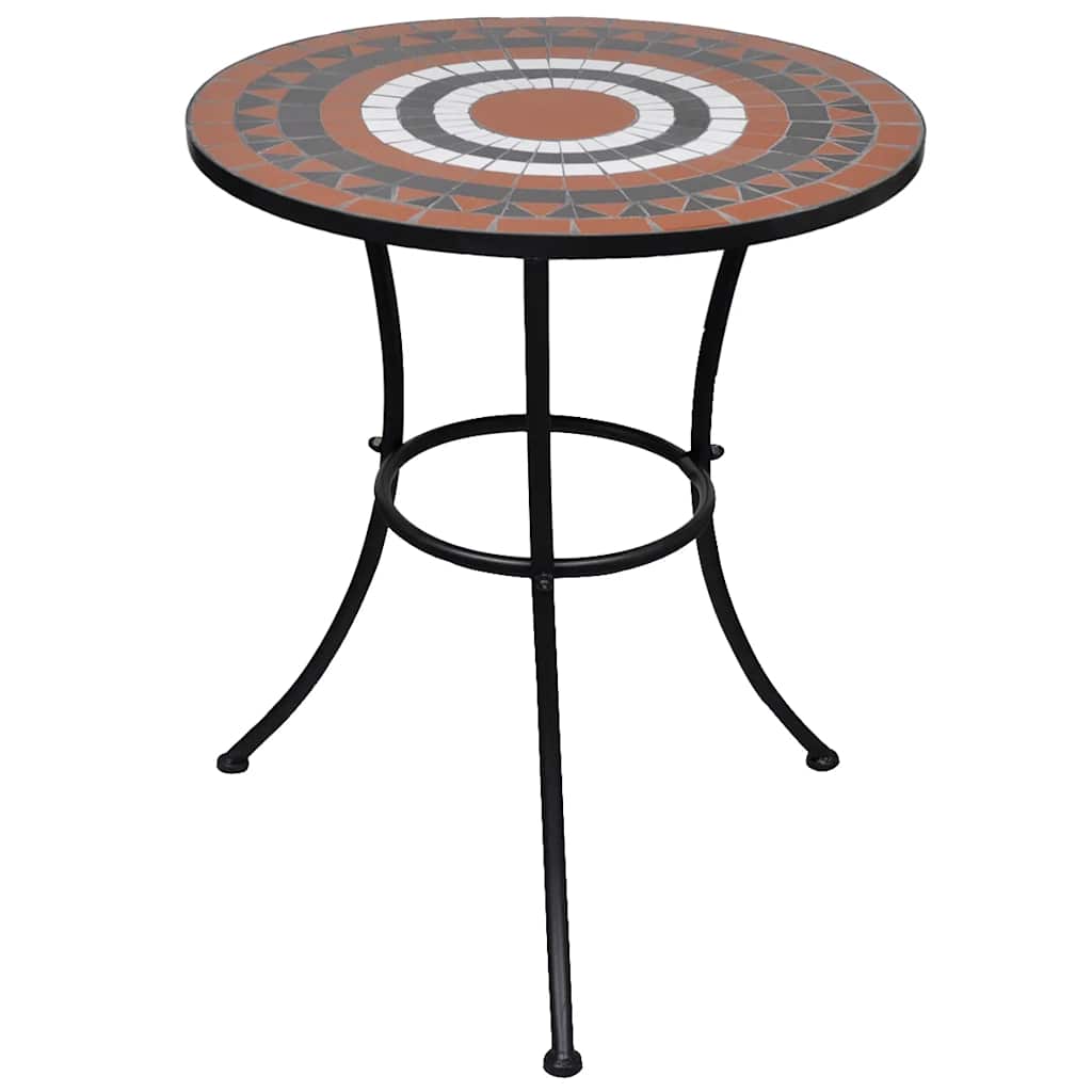 vidaXL Bistrotafel mozaïek Ø50x70 cm keramiek terracottakleurig
