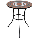 vidaXL Bistrotafel mozaïek Ø50x70 cm keramiek terracottakleurig