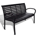 vidaXL Tuinbank dubbel 251 cm staal en HKC zwart