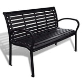 vidaXL Tuinbank dubbel 251 cm staal en HKC zwart