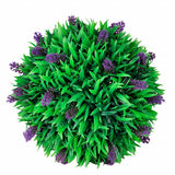 vidaXL 2-delige Kunstbuxussenset bolvormig met lavendel 28 cm