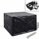 vidaXL Tuinmeubelhoezen poly rattan 2 st 4-persoons 113x113 cm