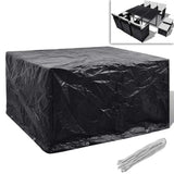vidaXL Tuinmeubelhoezen poly rattan 2 st 4-persoons 113x113 cm