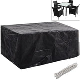 vidaXL Tuinmeubelhoezen poly rattan 2 st 4-persoons 113x113 cm