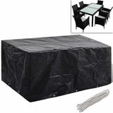 vidaXL Tuinmeubelhoezen poly rattan 2 st 4-persoons 113x113 cm