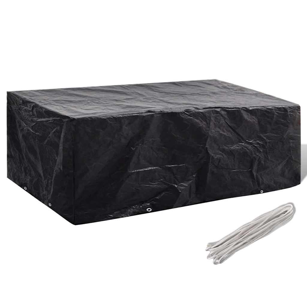 vidaXL Tuinmeubelhoezen poly rattan 2 st 4-persoons 113x113 cm
