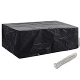 vidaXL Tuinmeubelhoezen poly rattan 2 st 4-persoons 113x113 cm