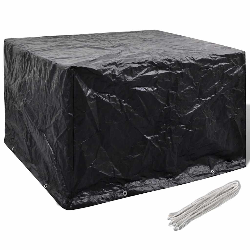 vidaXL Tuinmeubelhoezen poly rattan 2 st 4-persoons 113x113 cm