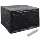 vidaXL Tuinmeubelhoezen poly rattan 2 st 4-persoons 113x113 cm