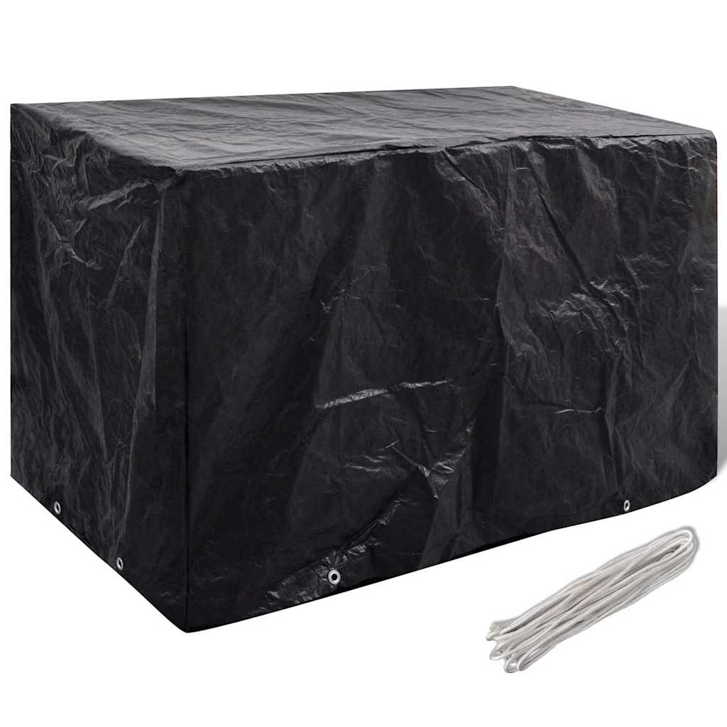 vidaXL Tuinmeubelhoezen poly rattan 2 st 4-persoons 113x113 cm