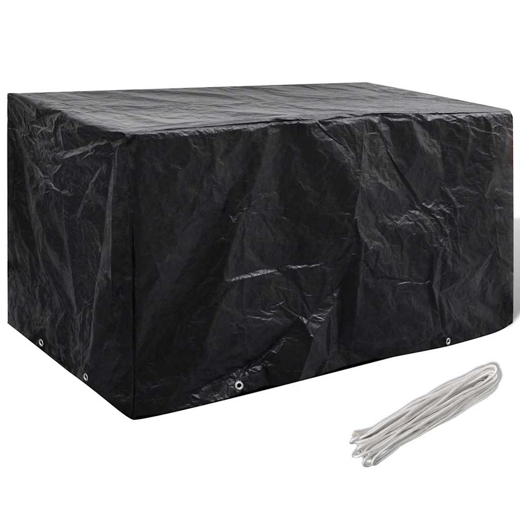 vidaXL Tuinmeubelhoezen poly rattan 2 st 4-persoons 113x113 cm