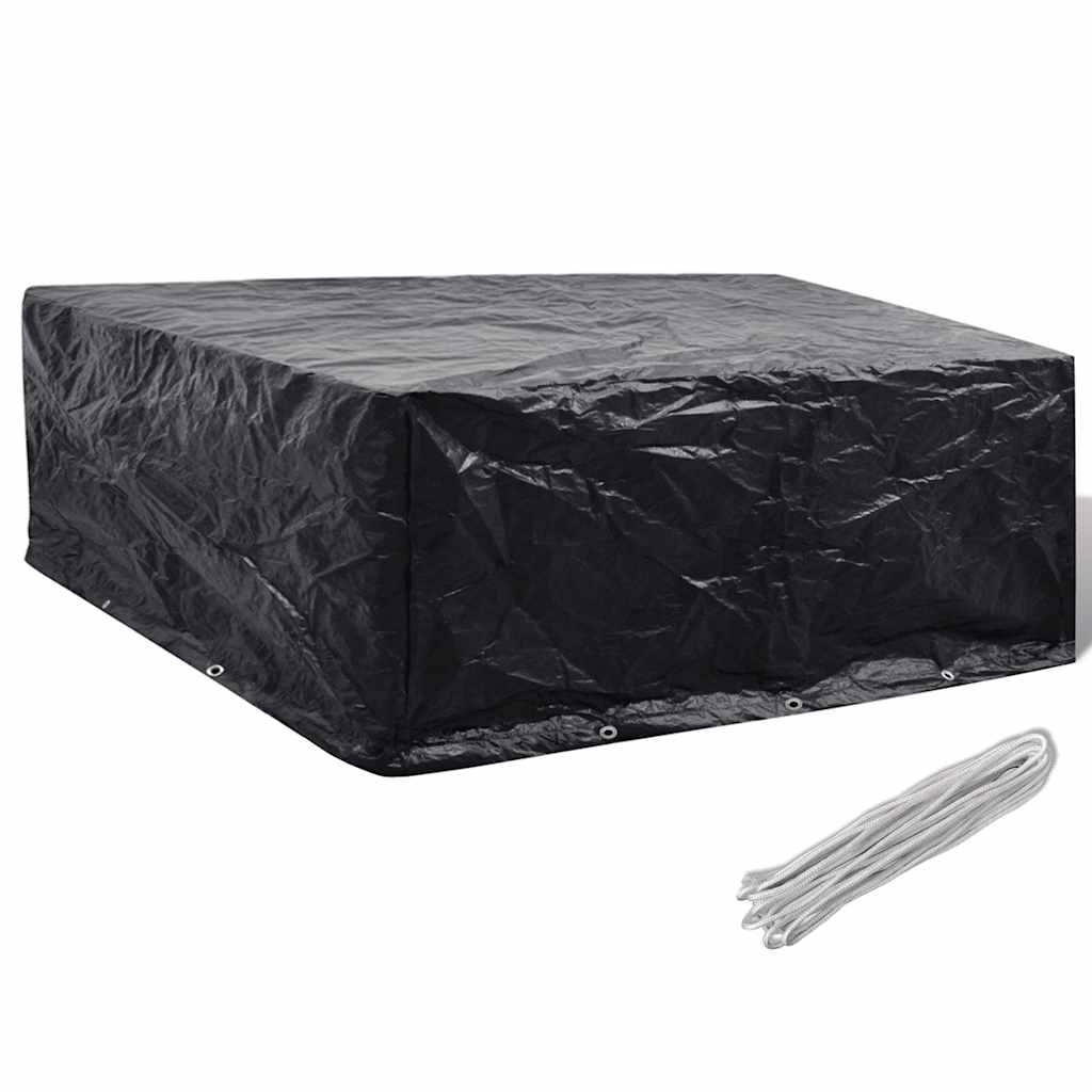 vidaXL Tuinmeubelhoezen poly rattan 2 st 4-persoons 113x113 cm
