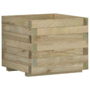 vidaXL Raised Square Planter 50x50x40 cm Wood