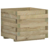 vidaXL Raised Square Planter 50x50x40 cm Wood