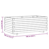 vidaXL Raised Square Planter 50x50x40 cm Wood