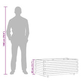 vidaXL Raised Square Planter 50x50x40 cm Wood