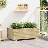 vidaXL Raised Square Planter 50x50x40 cm Wood