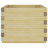 vidaXL Raised Square Planter 50x50x40 cm Wood