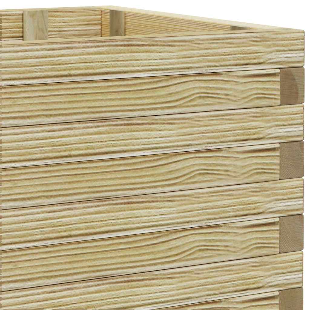 vidaXL Raised Square Planter 50x50x40 cm Wood