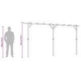 vidaXL Pergola 205x40x203 cm wood