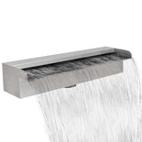 vidaXL Zwembadwaterval rechthoekig 30 cm roestvrij staal