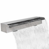 vidaXL Zwembadwaterval rechthoekig 30 cm roestvrij staal