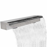vidaXL Zwembadwaterval rechthoekig 30 cm roestvrij staal