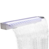 vidaXL Zwembadwaterval rechthoekig 30 cm roestvrij staal