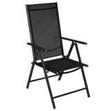 vidaXL Tuinstoelen 6 st inklapbaar textileen zwart