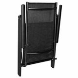 vidaXL Tuinstoelen 6 st inklapbaar textileen zwart