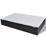 vidaXL Ligbed tweepersoons met kussen poly rattan bruin
