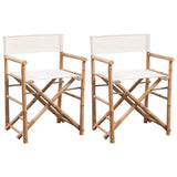 vidaXL Régisseursstoelen 2 st inklapbaar donkergrijs bambou et stof