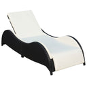 vidaXL Ligbed met kussen poly rattan bruin
